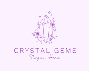 Floral Precious Stone logo design