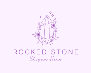 Floral Precious Stone logo design