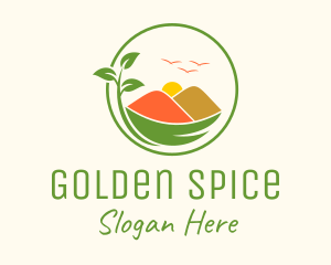 Turmeric - Mountain Spice Powder logo design