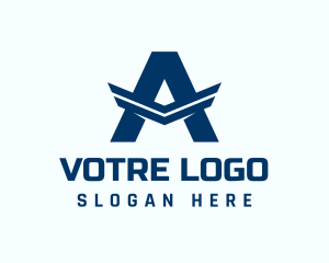 Blue - Air Force Letter A logo design