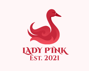 Gradient Pink Goose logo design