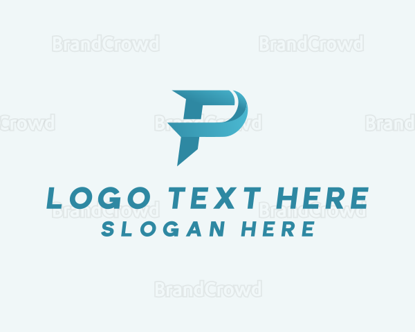 Modern Advertising Business Letter P Logo