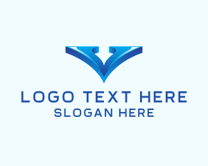 Software - Business Technology Letter V logo design