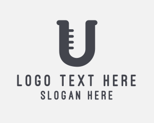Tube - Letter U Flask logo design