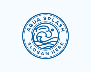 Wave Water Splash logo design