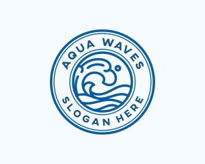 Wave Water Splash logo design