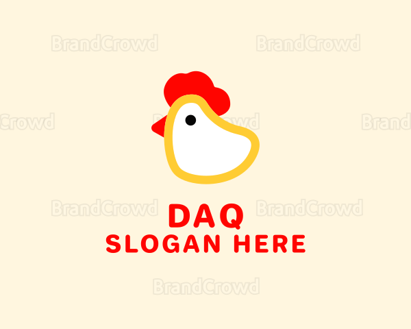 Cute Chicken Head Logo