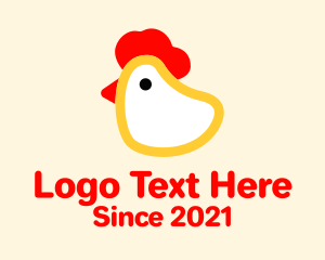 Chicken - Cute Chicken Head logo design