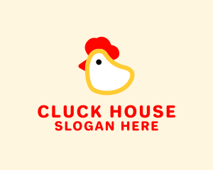 Chicken - Cute Chicken Head logo design