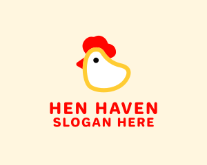 Hen - Cute Chicken Head logo design