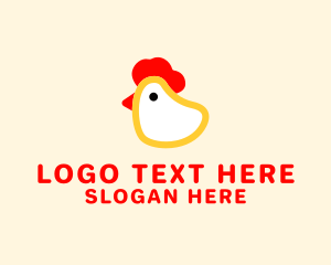 Cute Chicken Head Logo