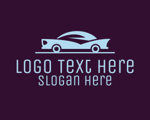 Car Shop - Stylish Blue Car logo design
