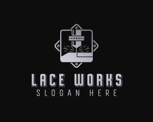 Mechanical Laser Engraving logo design