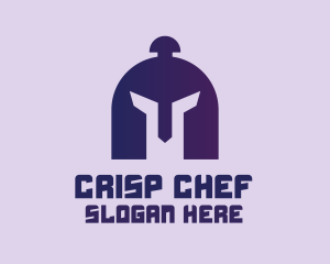 Purple Gladiator Helmet  logo design