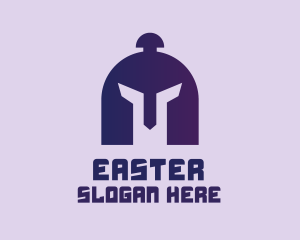 Purple Gladiator Helmet  logo design