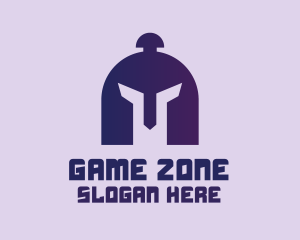 Purple Gladiator Helmet  logo design