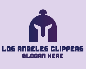 Chef - Purple Gladiator Helmet logo design