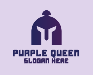 Purple Gladiator Helmet  logo design