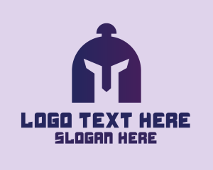 Purple Gladiator Helmet  Logo