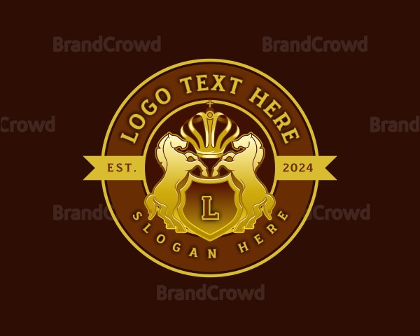 Luxury Horse Crown Logo
