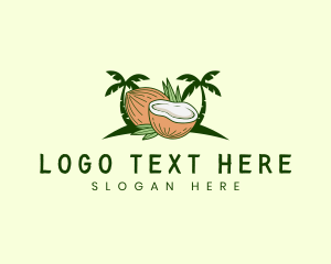 Flavor - Tropical Coconut Juice logo design
