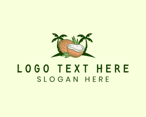 Palm - Tropical Coconut Juice logo design