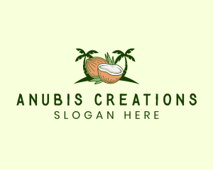 Tropical Coconut Juice logo design