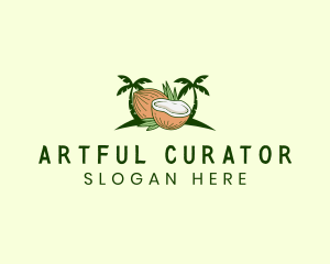 Tropical Coconut Juice logo design