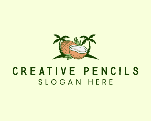 Tropical Coconut Juice logo design