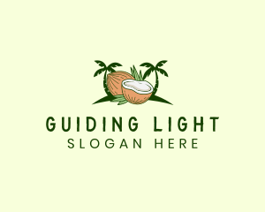 Tropical Coconut Juice logo design