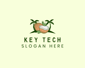 Tropical Coconut Juice logo design