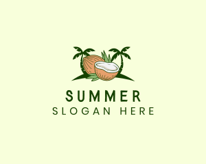 Tropical Coconut Juice logo design