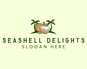 Tropical Coconut Juice logo design