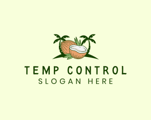 Tropical Coconut Juice logo design