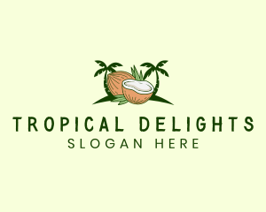 Tropical Coconut Juice logo design