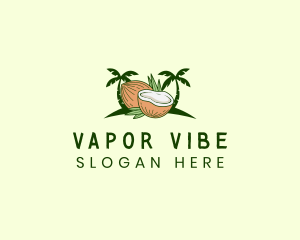 Tropical Coconut Juice logo design