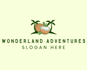 Tropical Coconut Juice logo design