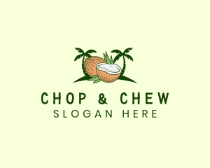 Palm - Tropical Coconut Juice logo design