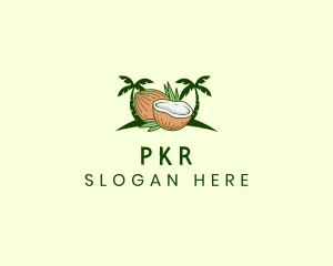 Tropical Coconut Juice logo design