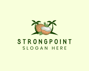 Beach - Tropical Coconut Juice logo design