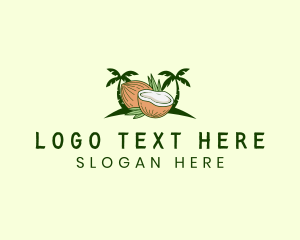 Fruit - Tropical Coconut Juice logo design