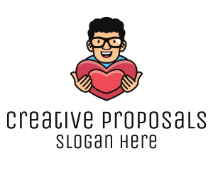Proposal - Romantic Male Heart logo design