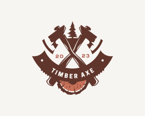 Axe Woodwork Timber logo design