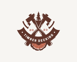 Axe Woodwork Timber logo design