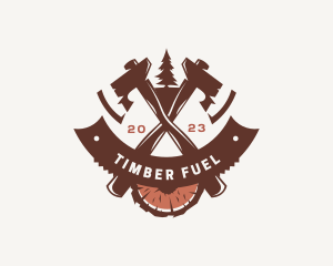 Axe Woodwork Timber logo design