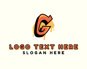 Mural - Orange Urban Letter G logo design