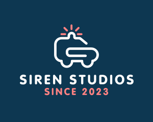 Siren - Paper Clip Ambulance logo design