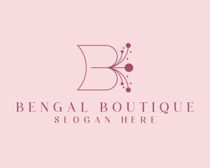 Floral Boutique Letter B logo design