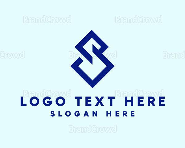 Modern Geometric Letter S Logo