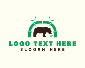 Placard - Bamboo Bear Zoo logo design